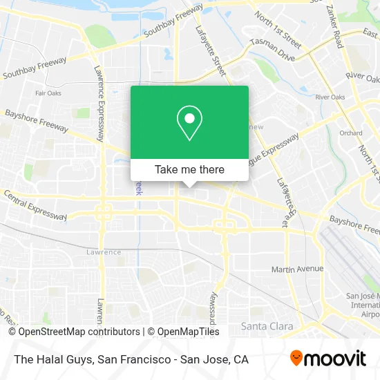 The Halal Guys map