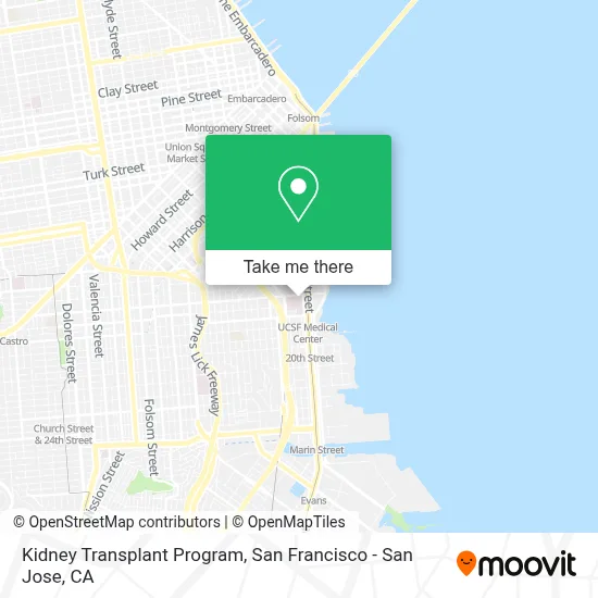 Kidney Transplant Program map