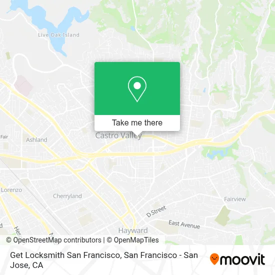 Get Locksmith San Francisco map