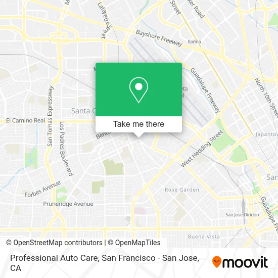 Professional Auto Care map