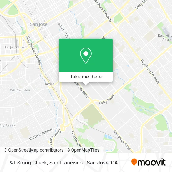 T&T Smog Check map