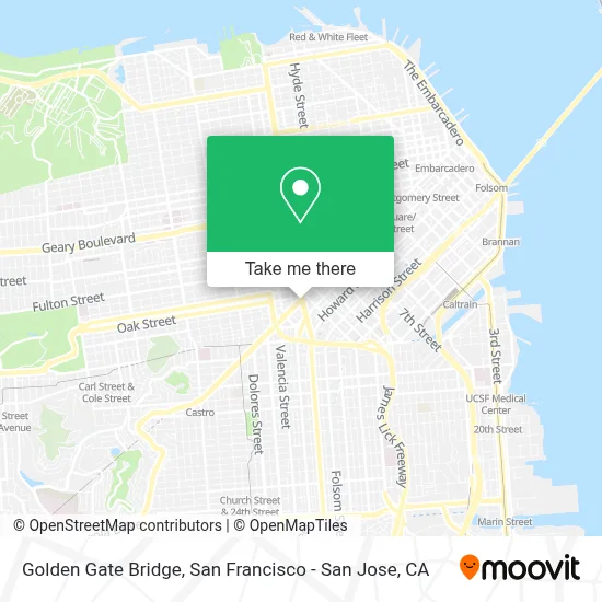 Golden Gate Bridge map