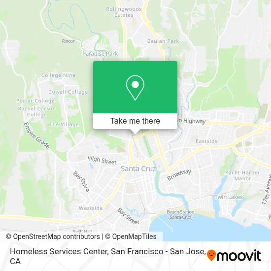 Homeless Services Center map