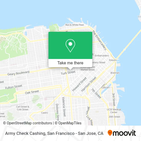 Army Check Cashing map