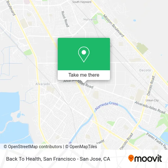 Back To Health map