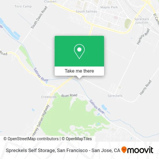 Spreckels Self Storage map