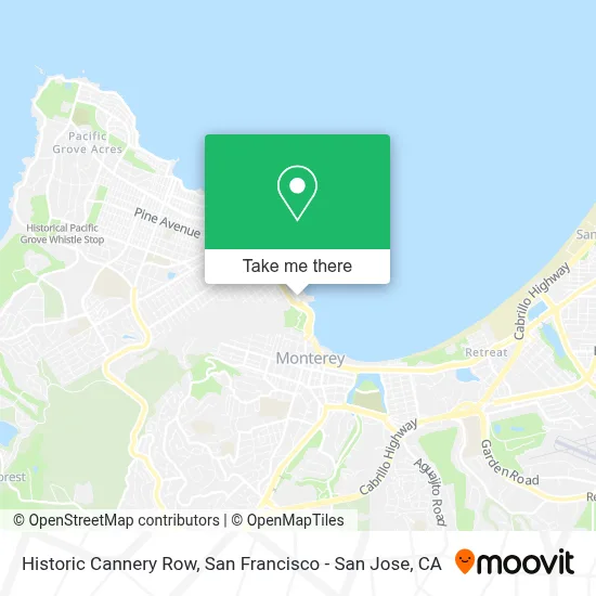 Historic Cannery Row map