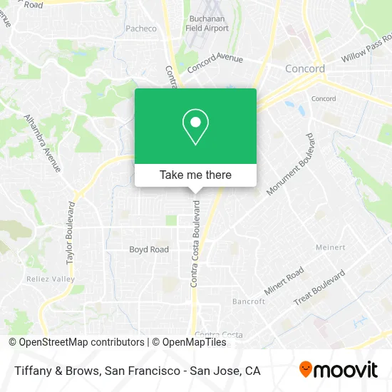 Tiffany & Brows map