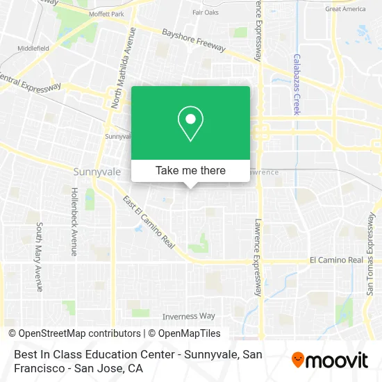 Best In Class Education Center - Sunnyvale map