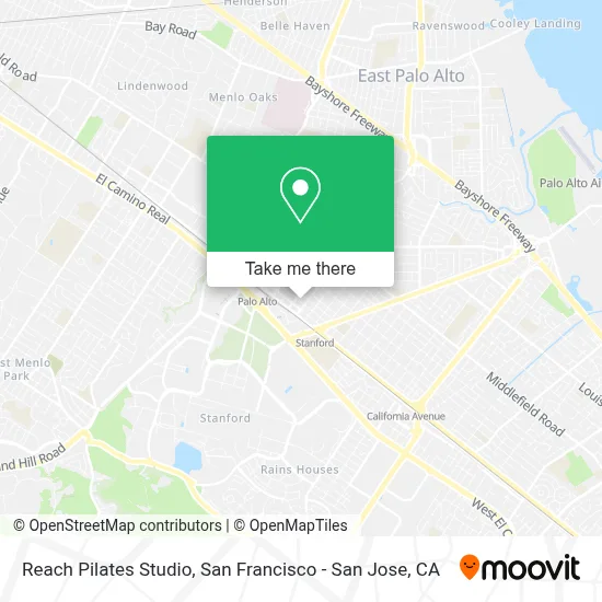 Reach Pilates Studio map