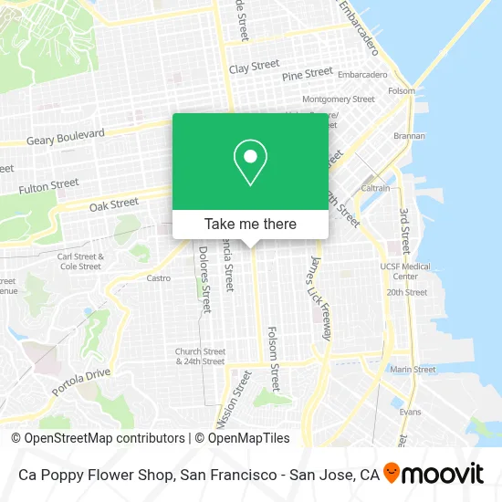 Ca Poppy Flower Shop map