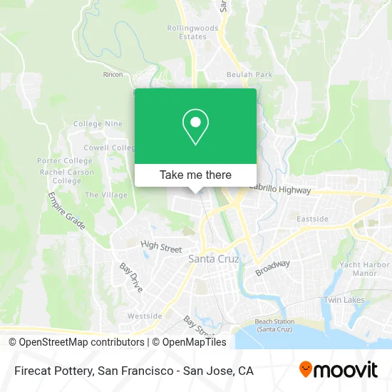 Firecat Pottery map