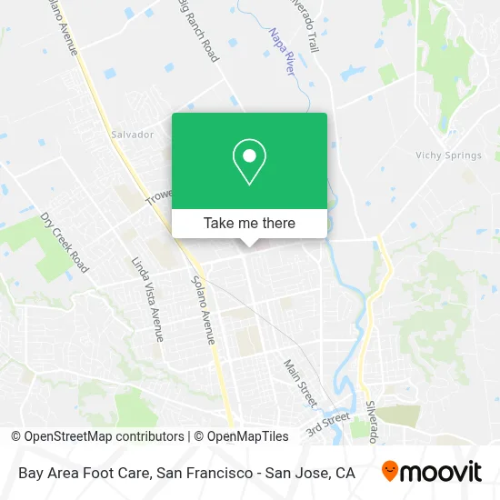 Bay Area Foot Care map