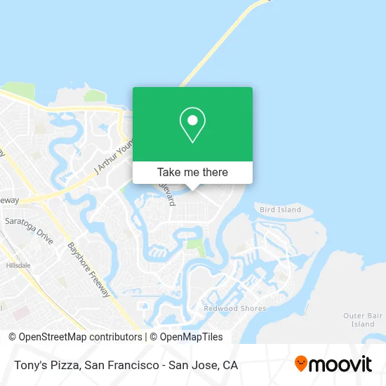 Tony's Pizza map