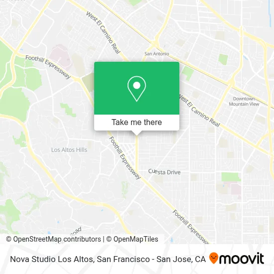 Nova Studio Los Altos map
