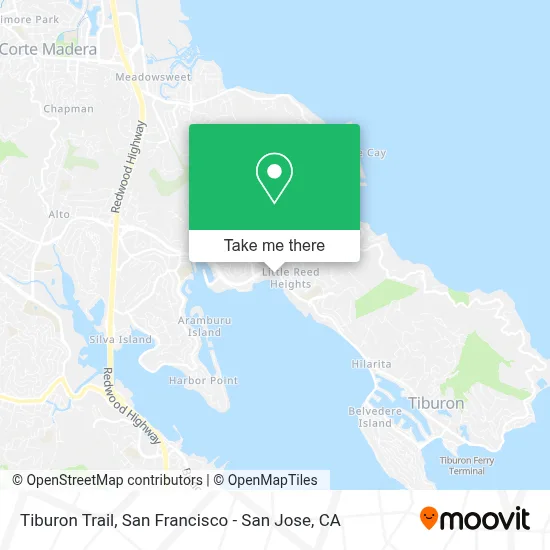 Tiburon Trail map