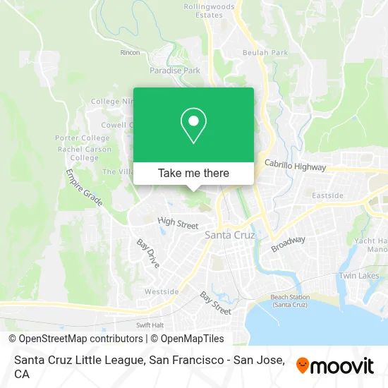 Santa Cruz Little League map