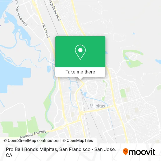 Pro Bail Bonds Milpitas map