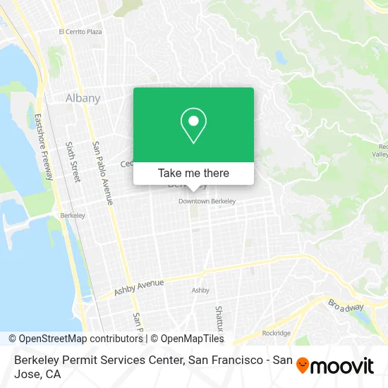 Berkeley Permit Services Center map
