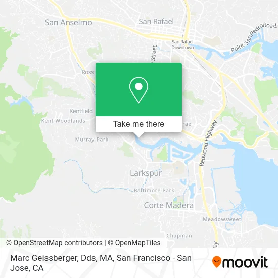 Marc Geissberger, Dds, MA map