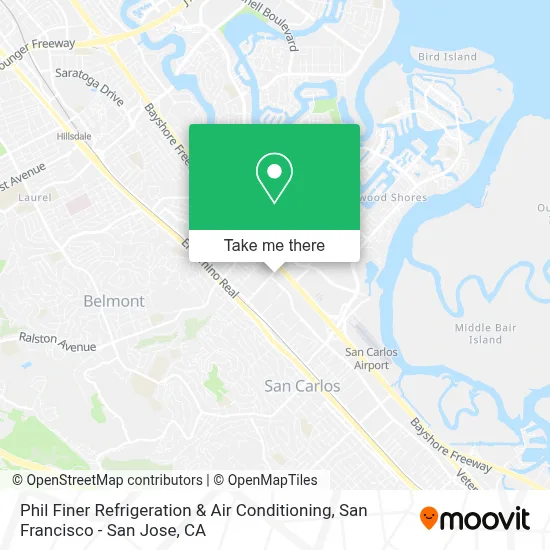 Phil Finer Refrigeration & Air Conditioning map