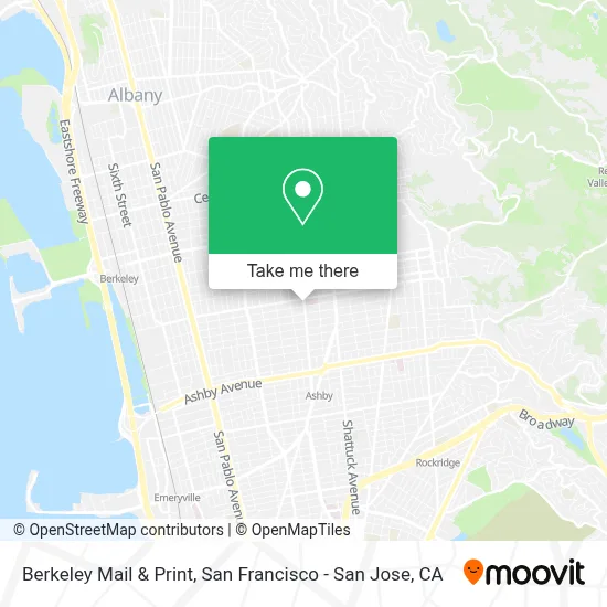 Berkeley Mail & Print map