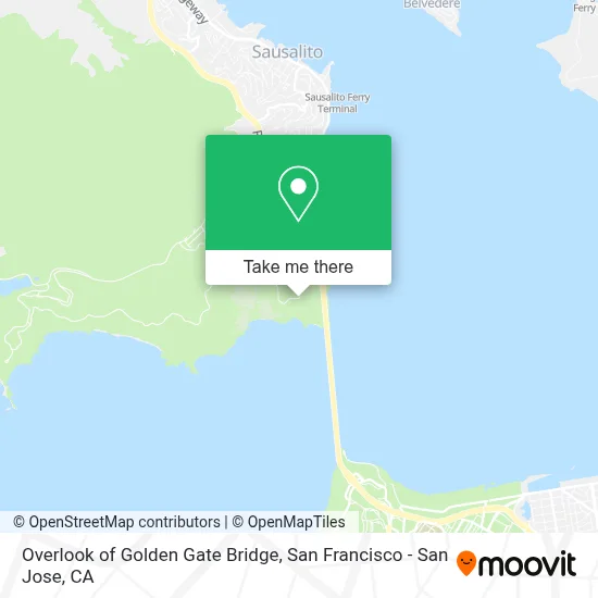 Overlook of Golden Gate Bridge map
