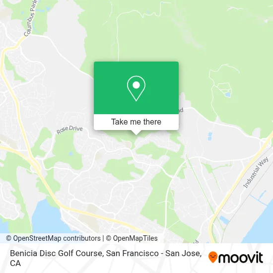 Benicia Disc Golf Course map