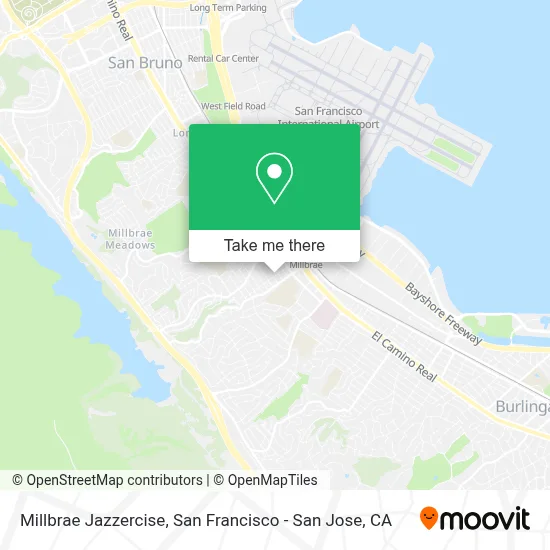 Millbrae Jazzercise map