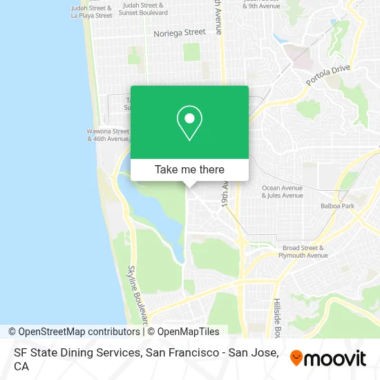 SF State Dining Services map
