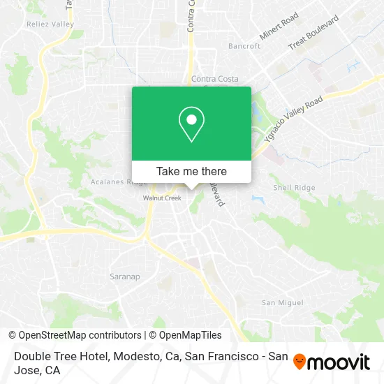 Double Tree Hotel, Modesto, Ca map