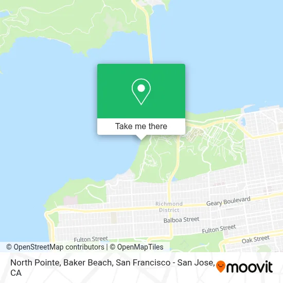 North Pointe, Baker Beach map