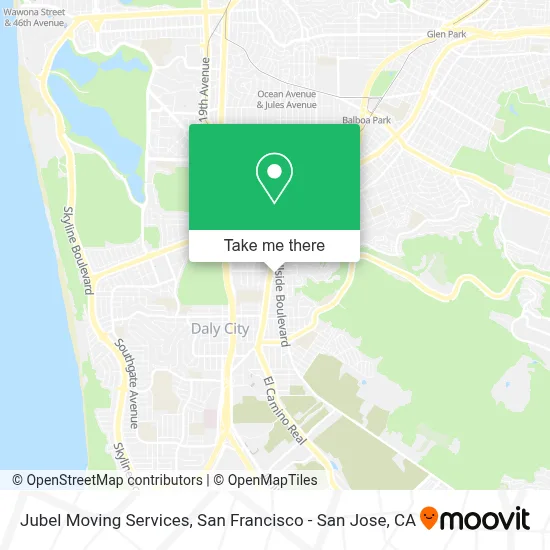 Jubel Moving Services map