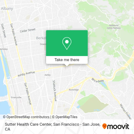 Sutter Health Care Center map