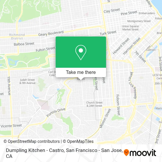 Dumpling Kitchen - Castro map