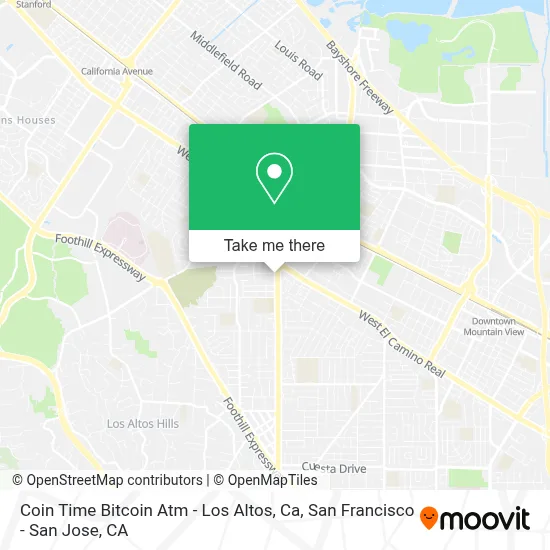Coin Time Bitcoin Atm - Los Altos, Ca map