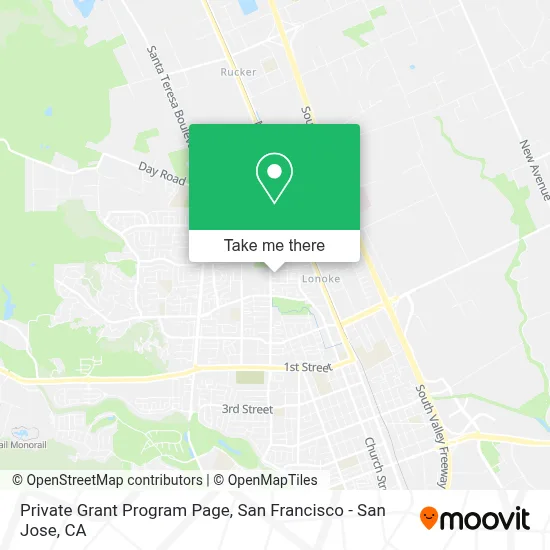 Private Grant Program Page map