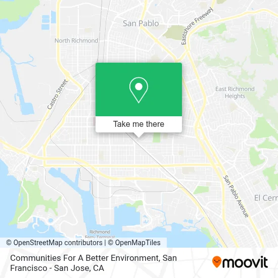 Communities For A Better Environment map