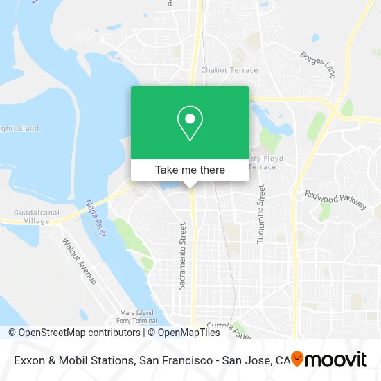 Exxon & Mobil Stations map