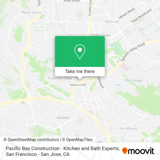 Pacific Bay Construction - Kitchen and Bath Experts map