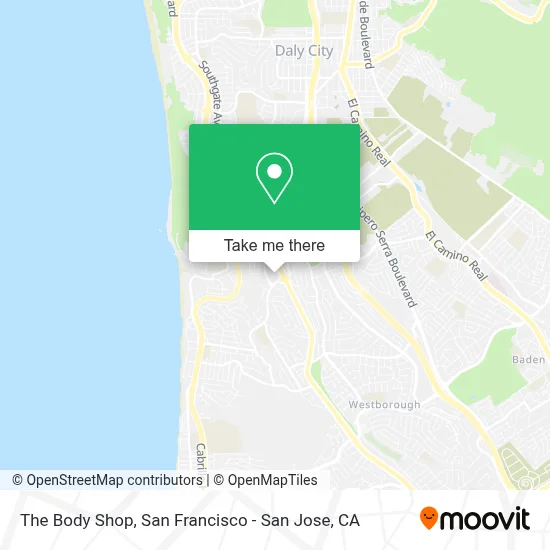 The Body Shop map
