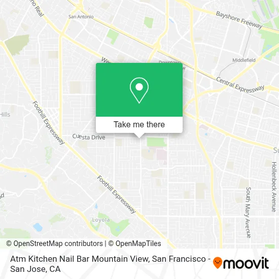 Atm Kitchen Nail Bar Mountain View map
