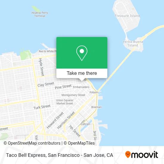 Taco Bell Express map