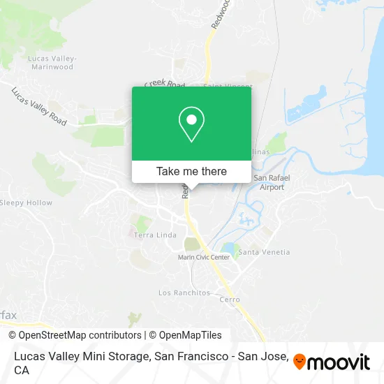 Lucas Valley Mini Storage map