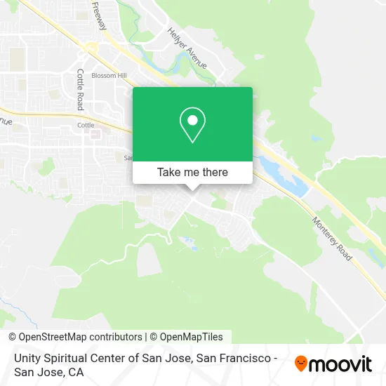 Unity Spiritual Center of San Jose map