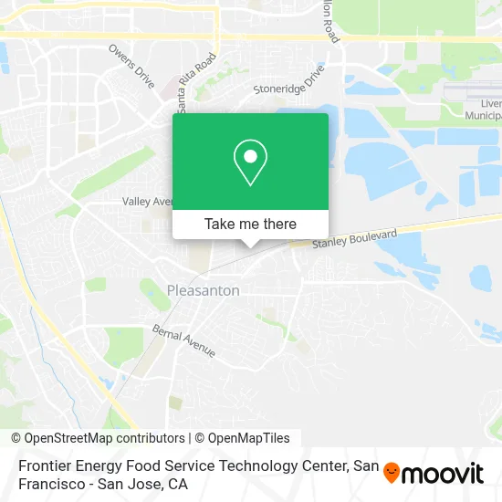 Frontier Energy Food Service Technology Center map