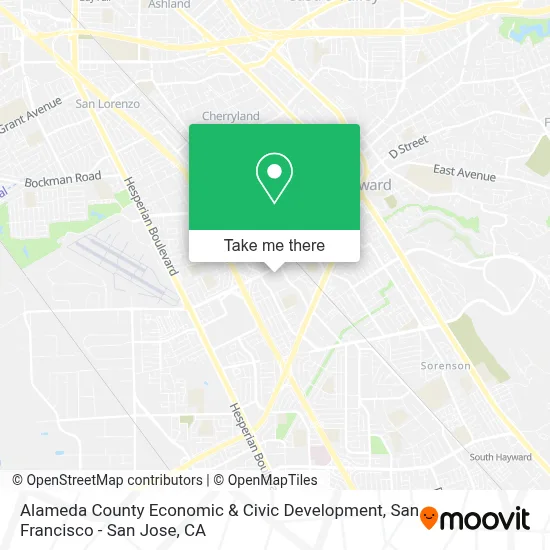 Alameda County Economic & Civic Development map