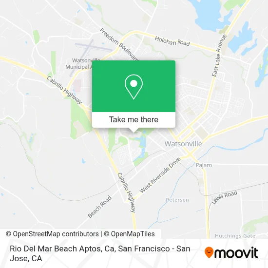 Rio Del Mar Beach Aptos, Ca map