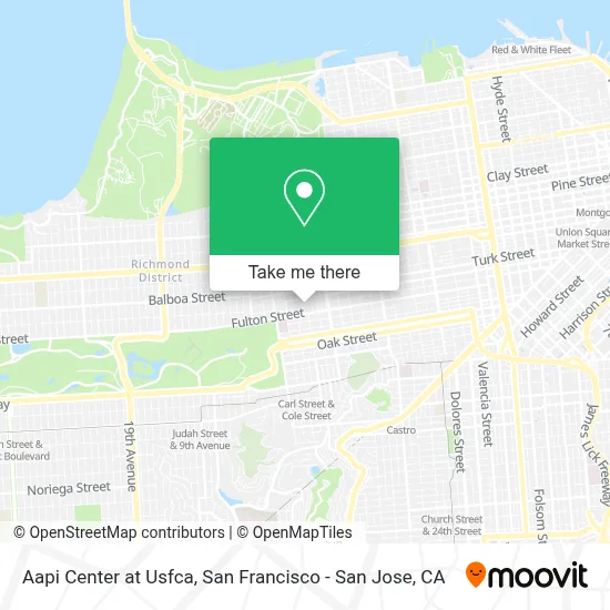 Aapi Center at Usfca map