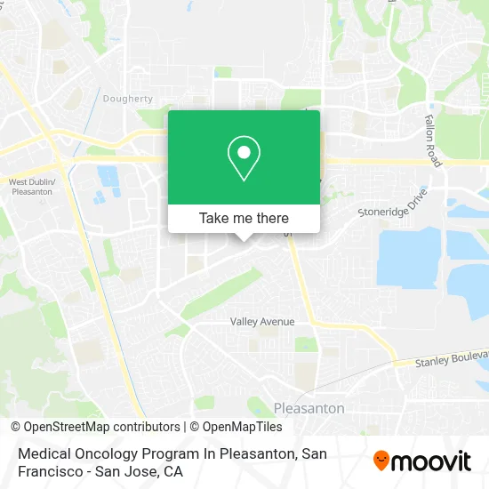 Medical Oncology Program In Pleasanton map